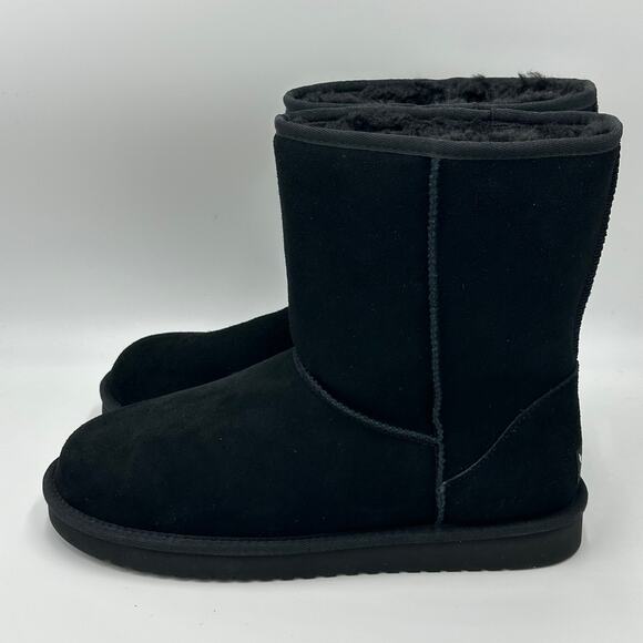 NWT Koolaburra By UGG Koola Short Black Suede Boots 1017090 Womens Size 10 NEW - Picture 1 of 13